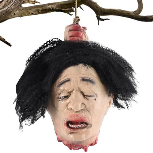 Qukoielly Gruselige Halloween-Köpfe | Abgetrennter Zombie Halloween-Deko - wasserdichte Gruseldekoration Für Garten Innen Außen Wohnzimmer Schlafzimmer Terrasse von Qukoielly