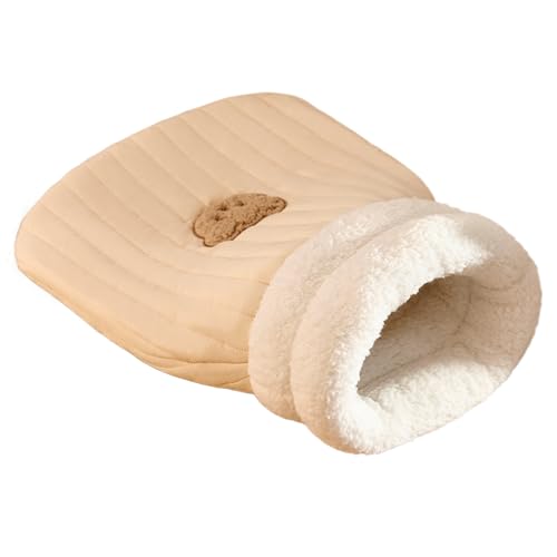 Qukoielly Haustiermatte, Wärmekissen, gemütliches Katzenbett, Höhle, weiches und bequemes Design, Katzenschlafsack, einfacher Zugriff, Design für Katzen und kleine Hunde von Qukoielly