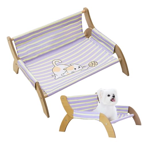 Qukoielly Katzen-Lounge – Katzenliege, gestreifte Katzenmöbel, atmungsaktiv, für beruhigendes Schlafen, Wohnung, Wohnzimmer, drinnen und draußen von Qukoielly