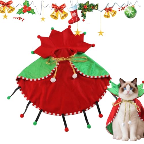 Qukoielly Katzen Umhang | Weihnachtsbaum Hundekleidung | Kostüm Umhang Haustier Zubehör Für Welchen Winter Fest Party Geburtstag Cosplay Qukoielly Katzen Umhang | Weihnachtsbaum Hundekleidung | Kostüm Umhang Haustier Zubehör Für Welchen Winter Fest Party Geburtstag Cosplay von Qukoielly