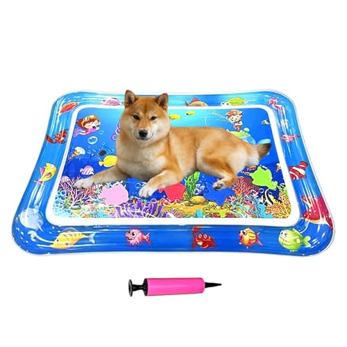 Qukoielly Katzen-Wasserbett, aufblasbare Wasserspielmatte, 66 x 47 cm, kühlend, wasserdicht, interaktives Tablett, rutschfestes Kissen, für Outdoor-Reisen, Welpen, Kätzchen Qukoielly Katzen-Wasserbett, aufblasbare Wasserspielmatte, 66 x 47 cm, kühlend, wasserdicht, interaktives Tablett, rutschfestes Kissen, für Outdoor-Reisen, Welpen, Kätzchen von Qukoielly