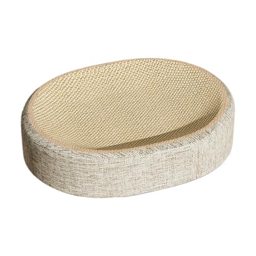 Qukoielly Katzenkratzbrett | Katzenkratzkarton | Sisal Gewebtes Kätzchenbett Kratzpappe für Krallen Gym Rest Schlafzimmer Boden Ecke Wohnzimmer Outdoor Camping Möbel von Qukoielly