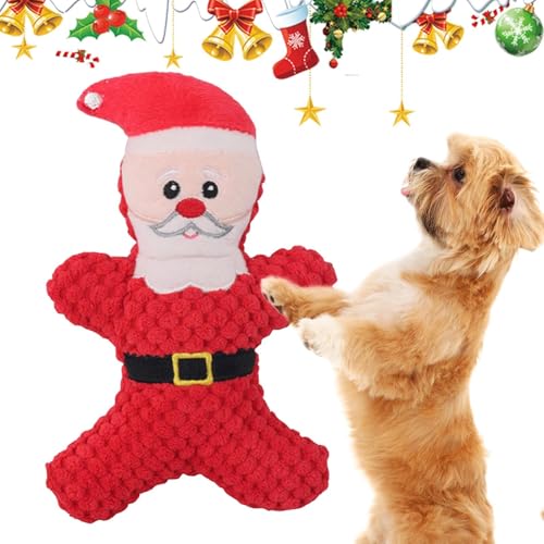 Qukoielly Quietschendes Hundespielzeug für Weihnachten, niedliches Quietschspielzeug für Welpen, Kauspielzeug, gefüllt, niedliches Quietschspielzeug, robustes Kauspielzeug Qukoielly Quietschendes Hundespielzeug für Weihnachten, niedliches Quietschspielzeug für Welpen, Kauspielzeug, gefüllt, niedliches Quietschspielzeug, robustes Kauspielzeug von Qukoielly