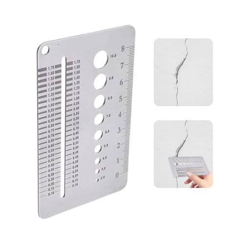 Qukoielly Riss Skalen Messgerät | Präzisions-Fugenmesser,Edelstahl Rissmessgerät Zur Messung Von Wandrissen In Bau Und Privatbereich Qukoielly Riss Skalen Messgerät | Präzisions-Fugenmesser,Edelstahl Rissmessgerät Zur Messung Von Wandrissen In Bau Und Privatbereich von Qukoielly