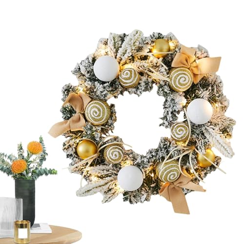Qukoielly Weihnachtskränze für Haustür mit Licht, künstliche Weihnachtsgirlande, 30 cm, beleuchteter festlicher für Urlaub, Wand, Küche, Winter, Outdoor, Innenbereich, Zuhause, Kaminsims Qukoielly Weihnachtskränze für Haustür mit Licht, künstliche Weihnachtsgirlande, 30 cm, beleuchteter festlicher für Urlaub, Wand, Küche, Winter, Outdoor, Innenbereich, Zuhause, Kaminsims von Qukoielly