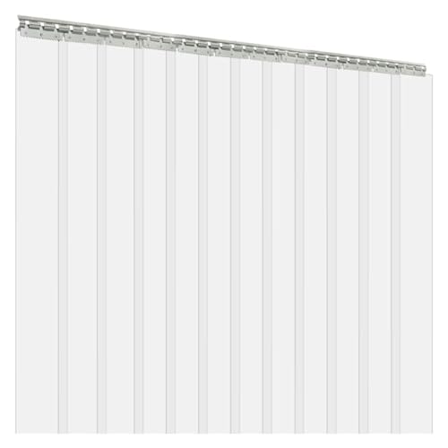 Qulamrdk Industrievorhang Lamellen Transparent PVC, Wasserdicht Transparent Lamellenvorhang Streifenvorhang Geeignet für Die Bürolobby, (90x280cm/35.43x110.2in) von Qulamrdk