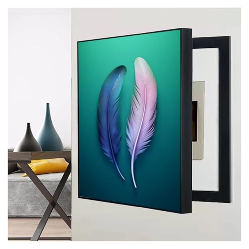 Qulamrdk Innen-Stromzählerabdeckung Generisch Verteilerkasten GemäLde Ausblenden Gemälde Verstecken Verteilerkasten Dekorative Elektrische Schalttafel-Abdeckung(F,17.7inx21.6in/45 x 55 cm) von Qulamrdk
