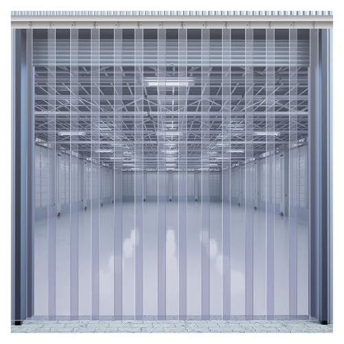 Qulamrdk Klarer PVC Gefriervorhang Stallvorhang Industrie-Streifenvorhang Wasserdicht Türvorhang PVC Vorhang Geeignet für Lagerkühlräume, (1.35x2.1m) von Qulamrdk