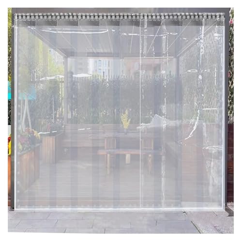 Qulamrdk PVC Streifenvorhänge Transparent, Vinyl-Streifenvorhang Kunststoffvorhang Geeignet für Garagen und Fabriken für Staubdichtes und Geräuschreduzieren(180x220cm/70.86x86.6in) von Qulamrdk