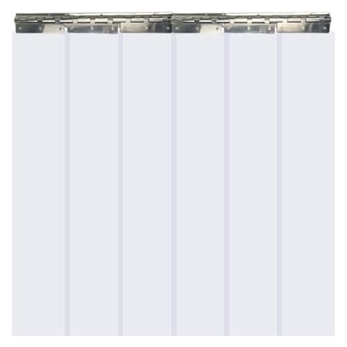 Qulamrdk PVC Streifenvorhang Lamellen, Wasserdicht Transparent Lamellenvorhang Geeignet für Restaurants und Supermarkteingangstüren, Hohe Transparenz(90x210cm/35.43x82.68in) von Qulamrdk