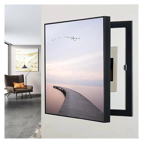 Qulamrdk Stromzähler-Abdeckung Dekorative Malerei Heim-Schalttafel-Dekoration Moderne Dekorative StromzäHlerabdeckung Innen-Stromzählerabdeckung Zählerkasten(E,45x55cm) von Qulamrdk