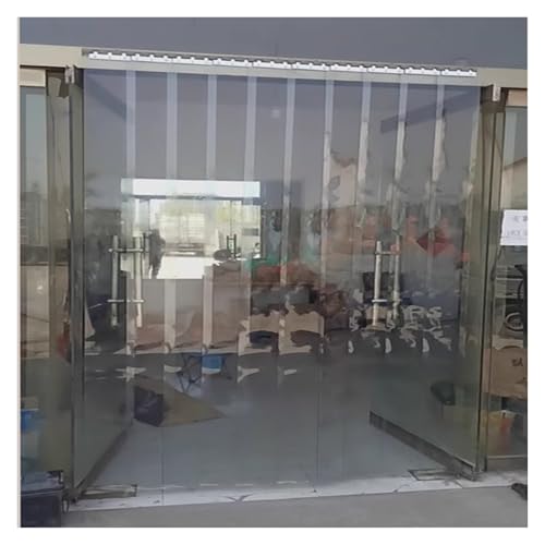 Qulamrdk Transparent PVC Streifenvorhänge，Lamellen Streifen Insektenschutz Industrievorhang Vorhang Geeignet für Garage und Hofküche, (75x250cm/29.53x98.43in) von Qulamrdk