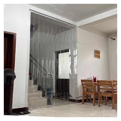 Qulamrdk Transparent PVC Streifenvorhänge Lamellen Streifen Insektenschutz Industrievorhang Vorhang Flauschvorhang Geeignet für Transparente Büro -Workshops(75x210cm/29.53x82.68in) von Qulamrdk