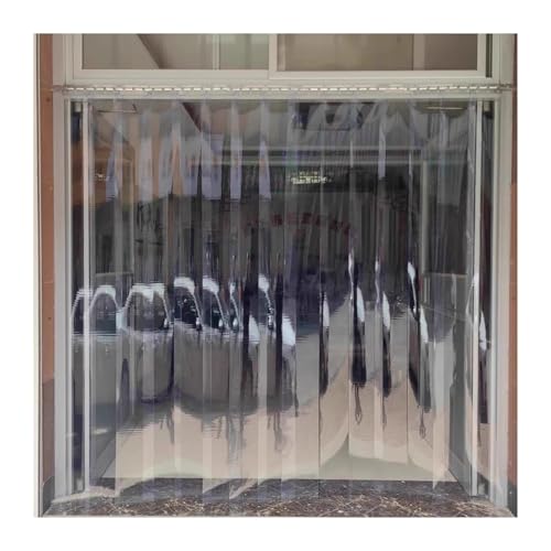 Qulamrdk Transparent Streifenvorhang, Lamellen Streifen Insektenschutz Industrievorhang Vorhang Geeignet für Wohnzimmer und Küche, Transparent und Wasserdicht(75x250cm/29.53x98.43in) von Qulamrdk