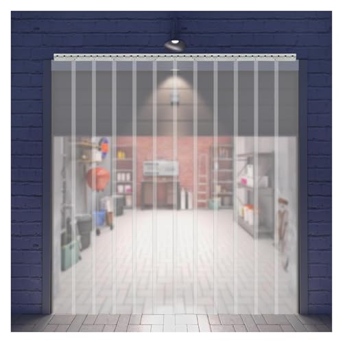 Qulamrdk Transparent Streifenvorhang，streifenvorhang PVC Wasserdicht Türvorhang Geeignet für Supermärkte und Geschäfte, Einfach zu Betreten Und zu Verlassen(75x260cm/29.53x102.3in) von Qulamrdk