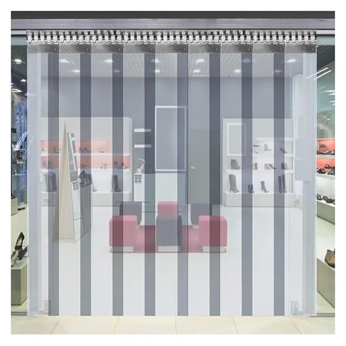 Qulamrdk Transparenter PVC-Türvorhang, Kunststoffstreifen PVC Streifenvorhang Geeignet für Einkaufszentren Von Garten Küchen, Winddicht und Staubdicht(150x240cm/59.05x94.49in) von Qulamrdk