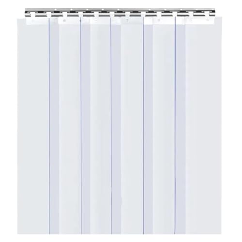 Qulamrdk Transparenter PVC-Türvorhang，Kunststoffstreifen PVC Streifenvorhang Kunststoffvorhang Geeignet für Kühlschrankfutterfabriken, Hohe Transparenz(75x280cm/29.53x110.2in) von Qulamrdk