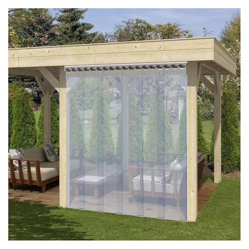 Qulamrdk Transparenter PVC-Türvorhang Wasserdicht Türvorhang Vinyl-Streifenvorhang Lamellenvorhang Geeignet für Lagerhäuser, Fabriken, Supermärkte, Staubdicht(75x220cm/29.53x86.61in) von Qulamrdk