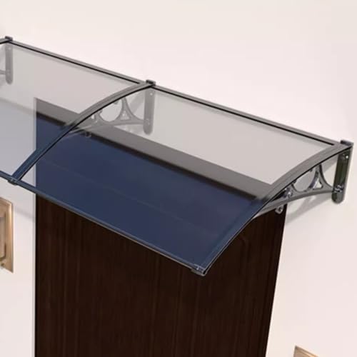 Türvordach Außen Wasserdicht Lichtdurchlässig Markise Verdicken für Fensterverdecke im Freien, Anpassbar Qulamrdk(Color:Clear,Size:120x300cm) von Qulamrdk