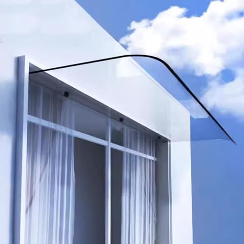 Türvordach Außen Wasserdicht Völlig Transparent Veranda Vordach Außen Winddicht für Terrassen, 40x120cm Qulamrdk(Size:40x100cm) von Qulamrdk