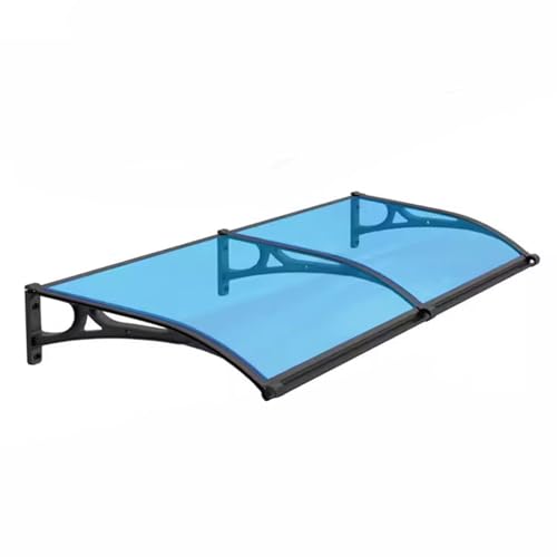 Türvordach Sonnendach Türvordach Outdoor Wasserdicht Schneeschutz für Fenster, Anpassbar Qulamrdk(Color:Blue,Size:60x300cm) von Qulamrdk