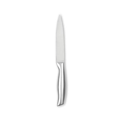 Qulinart 12,5 cm Universal-Schälmesser – Rostfreies Mehrzweckmesser mit hohlem Edelstahlgriff – Ultra-scharfe Mehrzweckklinge – Spülmaschinenfest – Silber-Finish Qulinart 12,5 cm Universal-Schälmesser – Rostfreies Mehrzweckmesser mit hohlem Edelstahlgriff – Ultra-scharfe Mehrzweckklinge – Spülmaschinenfest – Silber-Finish von Qulinart