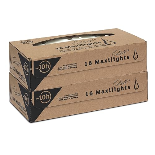 Qult Farluce Teelichter in Kunststoffhülle - Rußfrei - unbeduftet - Nightlights und Maxilights (Qult Farluce Maxilights, 2) von Qult
