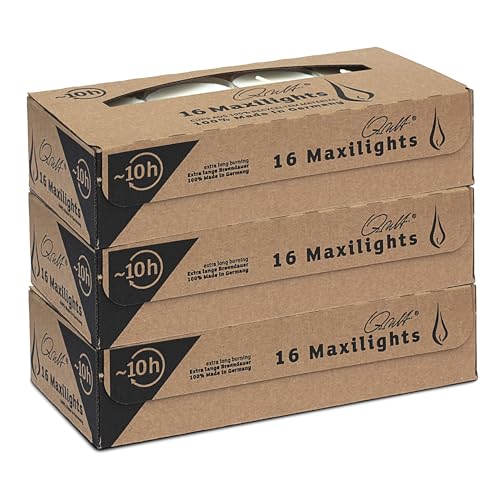 Qult Farluce Teelichter in Kunststoffhülle - Rußfrei - unbeduftet - Nightlights und Maxilights (Qult Farluce Maxilights, 3) von Qult