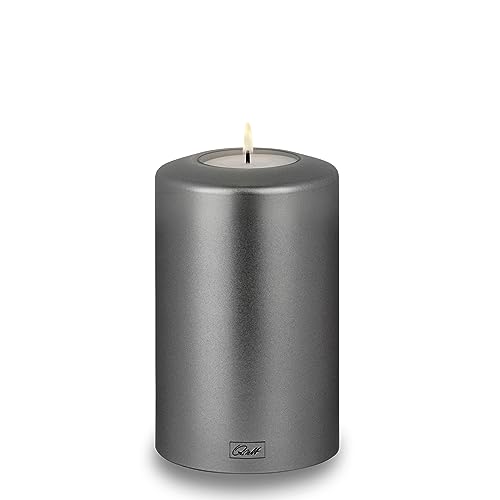 Qult Farluce Classic Metallic Silber • ∅ 10 cm Höhe 15 cm • Teelichthalter in Kerzenform • Kunststoffkerze in Kerzenoptik • Mit Teelichteinsatz • inkl. 1 TLM16 Maxilight Teelicht Qult Farluce Classic Metallic Silber • ∅ 10 cm Höhe 15 cm • Teelichthalter in Kerzenform • Kunststoffkerze in Kerzenoptik • Mit Teelichteinsatz • inkl. 1 TLM16 Maxilight Teelicht von Qult