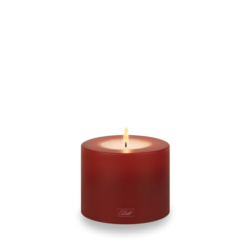 Qult Farluce Trend Roasted Brown ∅ 8 + 10 cm • Teelichthalter in Kerzenform • Kerze • Kunststoffkerze in Kerzenoptik • Teelichtkerze mit Teelichteinsatz • inkl. Maxilights Teelicht (Ø 10 H 8 cm) von Qult
