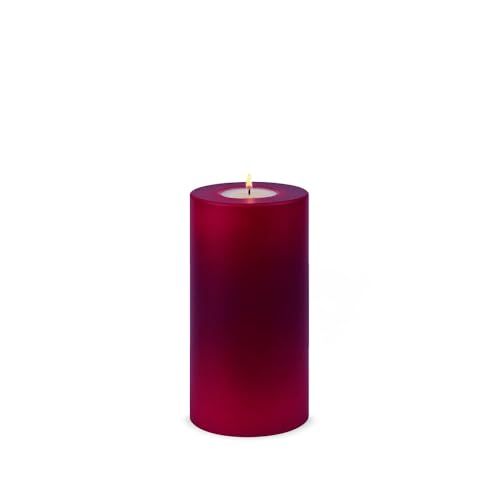 Qult Farluce Trend - Teelichthalter in Kerzenform • Merlot Red • Christmas Collection • Adventskerzen • Weihnachtskerzen • Kerze • Kunststoffkerze in Kerzenoptik (Ø 8 x h 15 cm) von Qult