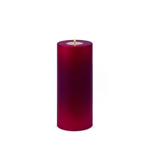 Qult Farluce Trend - Teelichthalter in Kerzenform • Merlot Red • Christmas Collection • Adventskerzen • Weihnachtskerzen • Kerze • Kunststoffkerze in Kerzenoptik (Ø 8 x h 18 cm) von Qult