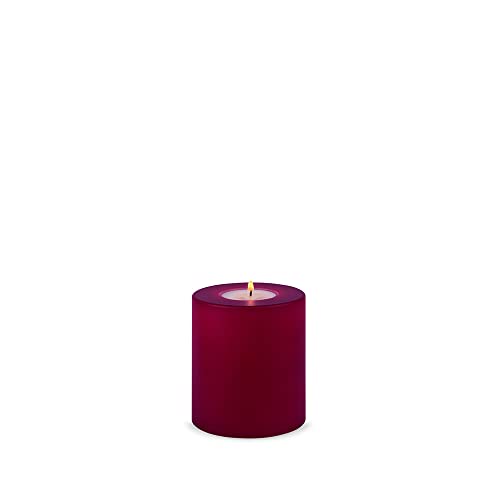 Qult Farluce Trend - Teelichthalter in Kerzenform • Merlot Red • Christmas Collection • Adventskerzen • Weihnachtskerzen • Kerze • Kunststoffkerze in Kerzenoptik (Ø 8 x h 9 cm) von Qult