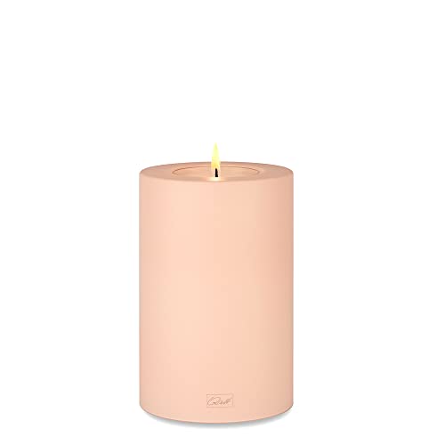 Qult Farluce Trend • Farbe Rosé • ∅ 8 cm Höhe 15 cm • Teelichthalter in Kerzenform • Kunststoffkerze in Kerzenoptik • Mit Teelichteinsatz • inkl. 1 TLN50 Nightlights Teelicht (für ∅ 6 & 8 cm) von Qult