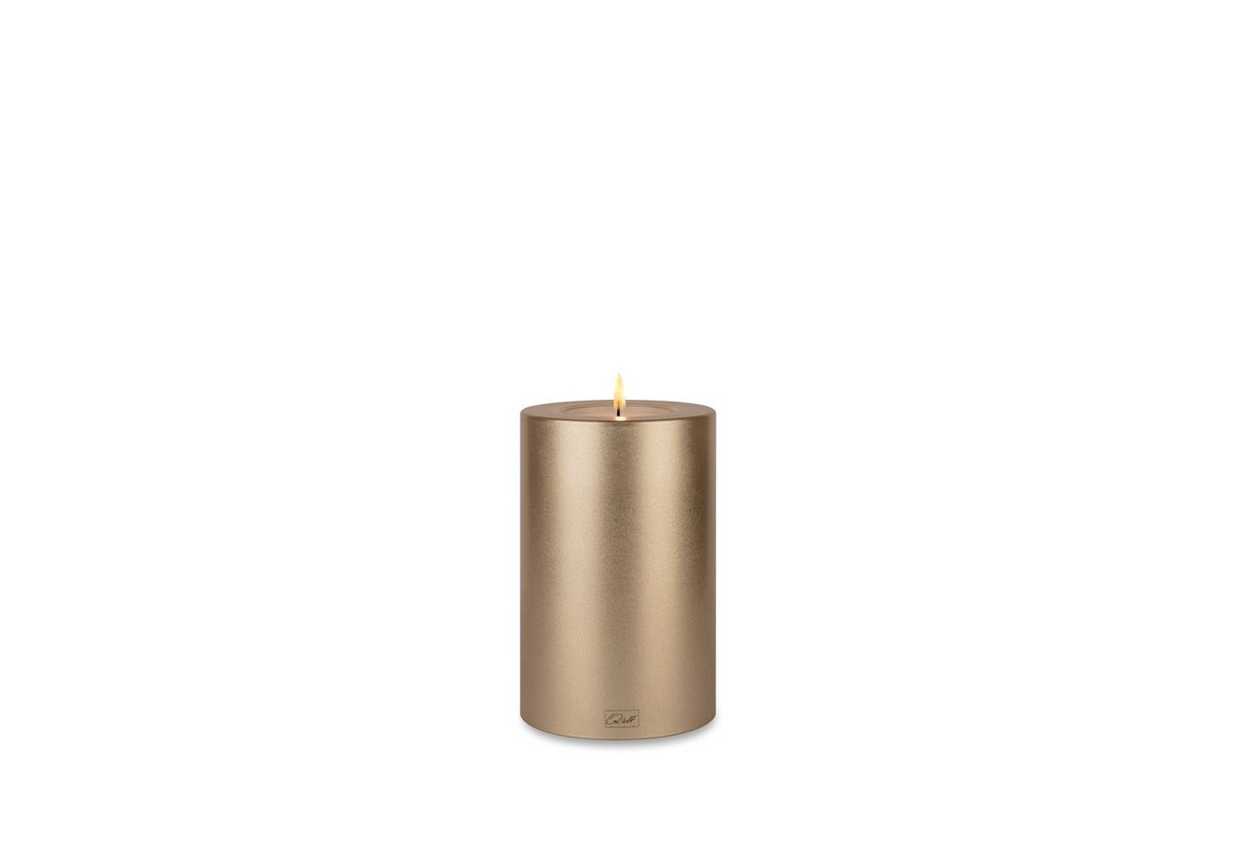 Qult Teelichthalter Farluce Trend - Durchm. 8cm, cremegold Dauerkerze Kunststoffkerze von Qult