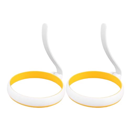 Qumiuu Eierform, 2 Stück Runde Förmchen Zum Braten Von Spiegeleiern, Wiederverwendbare Form Für Burger Brötchen Frühstück Zu Hause Backen Camping Brunch von Qumiuu
