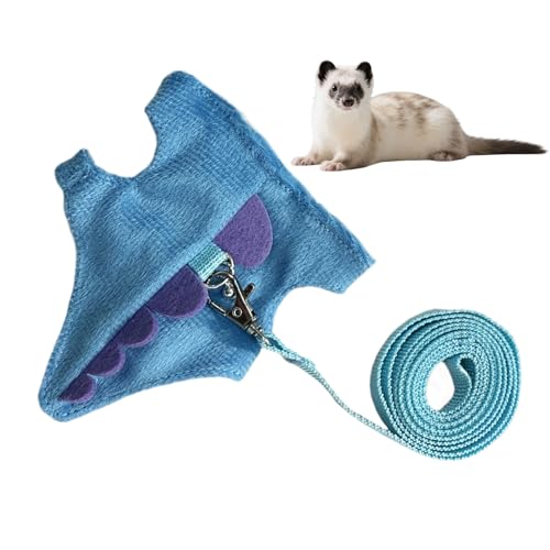 Qumiuu Hamstergeschirr,Verstellbares Geschirr Und Leine Tierweste - Für Kleintiere Beim Spazieren Fotografie Fest Niedlich Bequem Frettchen von Qumiuu