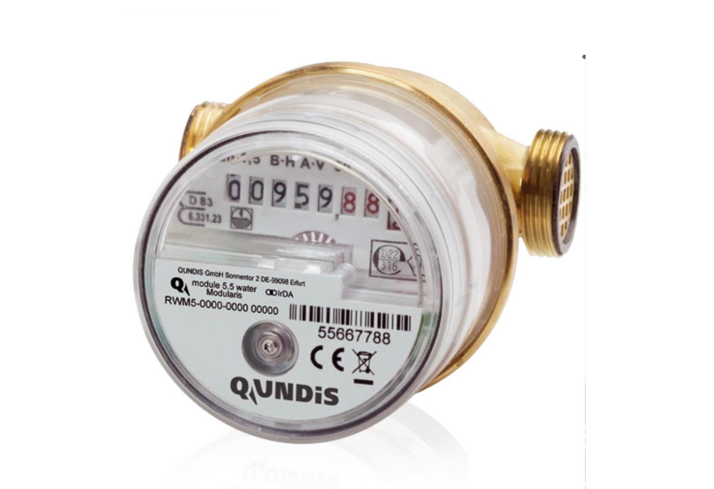 Qundis Kaltwasserzähler Q water 4 Verschraubungs-Wasserzähler 110mm Q3 = 2,5 m3/h 3/4" AG, funkvorbereitet für Modularis-Module Qundis Kaltwasserzähler Q water 4 Verschraubungs-Wasserzähler 110mm Q3 = 2,5 m3/h 3/4" AG, funkvorbereitet für Modularis-Module von Qundis