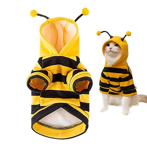 Hunde-Bienen-Kostüm, Halloween-Kapuzenpullover für Haustiere, weich, Halloween, Weihnachten, Cosplay, Cosplay, Kleidung für Halloween und Weihnachten Qunesbeal von Qunesbeal