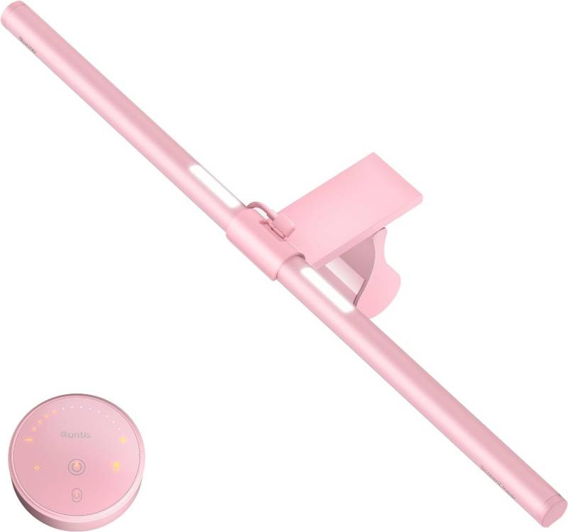 Quntis LED Schreibtischlampe Rosa Monitor Lampe mit Fernbedienung für Computer, LED wechselbar, Geschenke für Mädchen, Schreibtischlampe für Home/Office/Gaming von Quntis