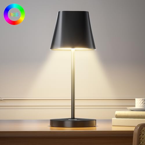 Quntis LED Tischlampe Kabellos, Touch Dimmbar Akku Tischleuchte USB Aufladbar, 3000K-5000K+RGB 4 Farbtemperatur Tischlampe, IP44 Wasserdichte Outdoor Tischlampe für Esstisch Camping Balkon -1 Stück Quntis LED Tischlampe Kabellos, Touch Dimmbar Akku Tischleuchte USB Aufladbar, 3000K-5000K+RGB 4 Farbtemperatur Tischlampe, IP44 Wasserdichte Outdoor Tischlampe für Esstisch Camping Balkon -1 Stück von Quntis