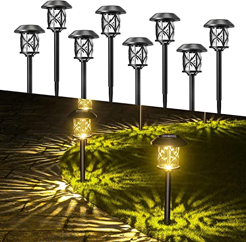 Quntis 8 Pack Solarleuchten für Außen, LED Gartenleuchten Solar,IP65 Wasserdicht Solar Sterne Gartenbeleuchtung, Warmweiß Solarlampen für Garten Weg Balkon von Quntis
