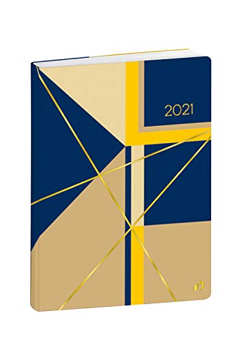 Agenda 2021 Weekly Large Nova navy jaune 15x21 569021Q von Quo Vadis