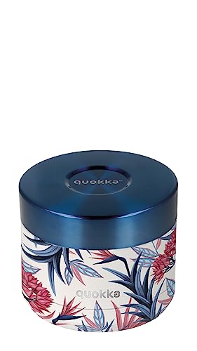 Quokka WHIM BLUE GARDEN | THERMOBEHÄLTER AUS EDELSTAHL FÜR ESSEN 369 ML von Quokka