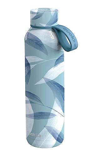 Quokka SOLID MIT HALTERUNG BLUE WIND | THERMOSFLASCHE AUS EDELSTAHL MIT HALTERUNG 630 ML von Quokka