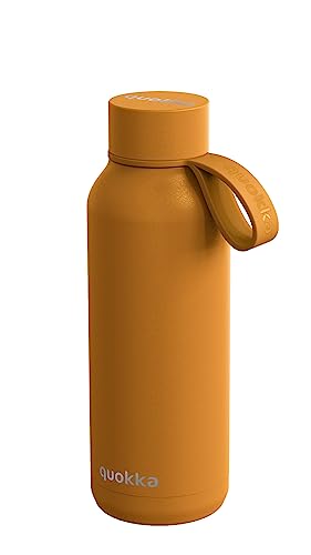 Quokka SOLID MIT HALTERUNG AMBER | THERMOSFLASCHE AUS EDELSTAHL MIT HALTERUNG 510 ML von Quokka