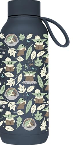 Quokka The Mandalorian GROGU Leaves Thermosflasche, Edelstahl, massiv, mit Aufhänger, 510 ml von Quokka