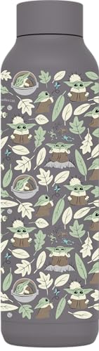 QUOKKA Solid X Star Wars THE MANDALORIAN GROGU LEAVES Thermosflasche aus Edelstahl, doppelwandig von Quokka
