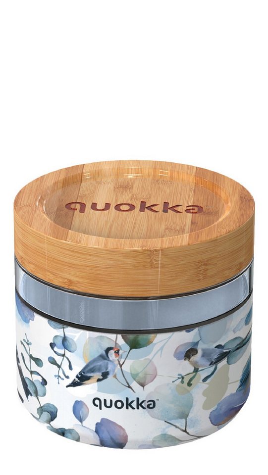 Quokkabottle Lunchbox Glas-Lunchbox mit Bambusdeckel – auslaufsicher, rutschfest, rutschfeste Soft-Touch-Silikonhülle Quokkabottle Lunchbox Glas-Lunchbox mit Bambusdeckel – auslaufsicher, rutschfest, rutschfeste Soft-Touch-Silikonhülle von Quokkabottle