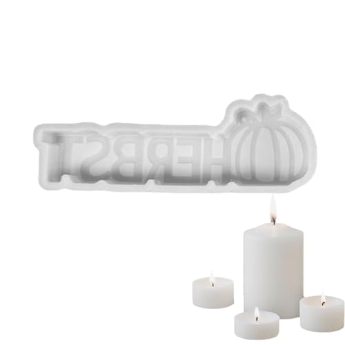 Gießformen Silikon Herbst - Silikonform Herbst Kürbis Igel Gipsform Mit Buchstaben | Kann Gewaschen Und Wiederholt Verwendet Werden | Halloween Giessformen Für Gips Harz Kerzen von Quorvex